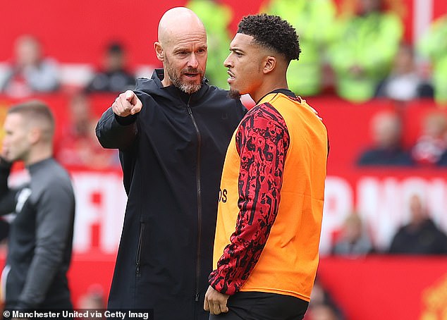 After Solskjaer's Old Trafford departure Sancho failed to click with new manager Erik ten Hag