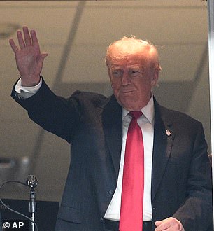 Trump at Sunday's Commanders game