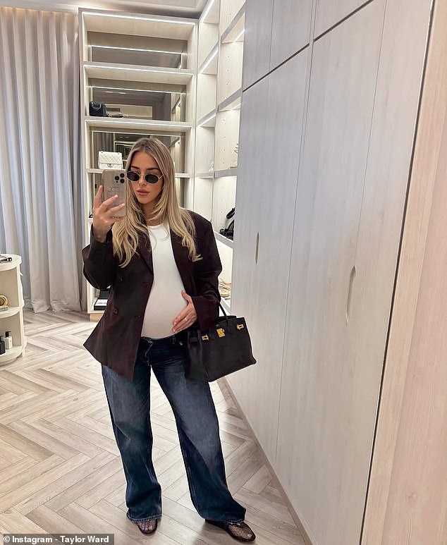 Ward has regularly shared updates and photos throughout her pregnancy on social media