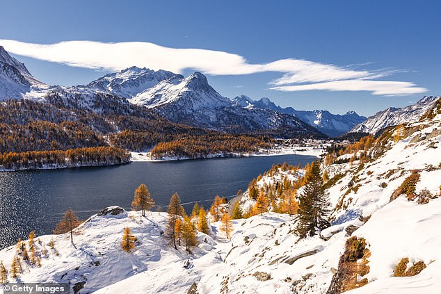 Picturesque Lake Sils is located high in the Swiss Alps, around 1,800m (5,905ft) above sea level
