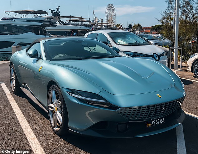 The couple are also accused of using Chinese funds to purchase a 2024 Ferrari Roma, (file photo) which sells for at least $243,300