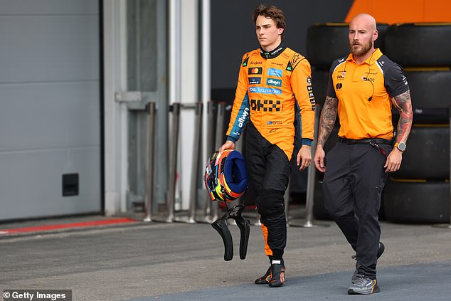 Piastri (left) stated that he felt like he was 'overdriving' in Baku, adding that he 'didn't have a particularly great weekend in Monza' either