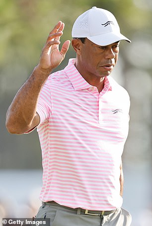 He highlighted Djokovic and Tiger Woods, pictured, have been 'clutch' in big moments in their careers