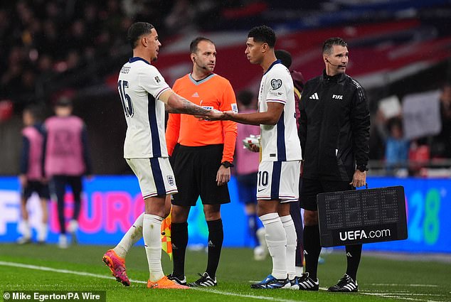 Bellingham was introduced to the biggest cheer of the night when he came off the bench