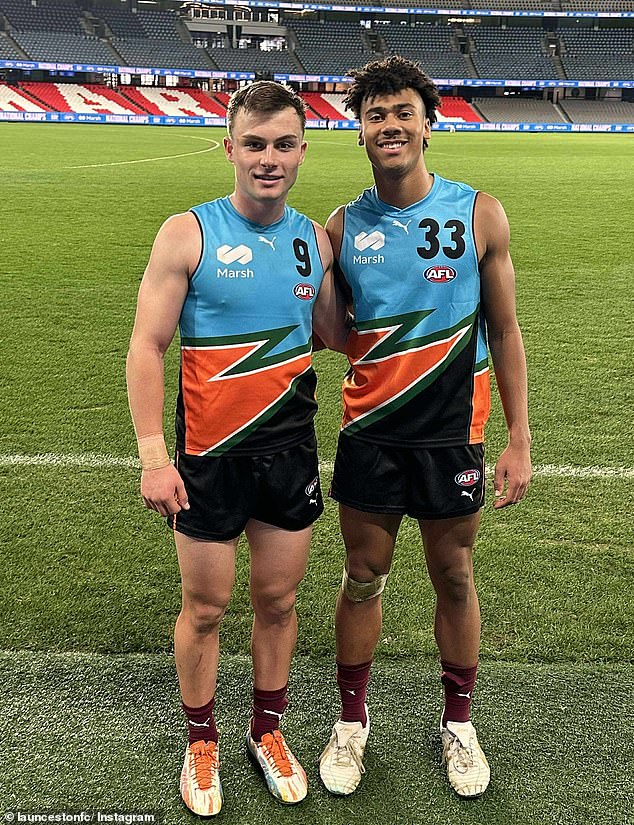 Thomas (pictured next to representative teammate Lucas Wooton) has shown a remarkable amount of mental strength