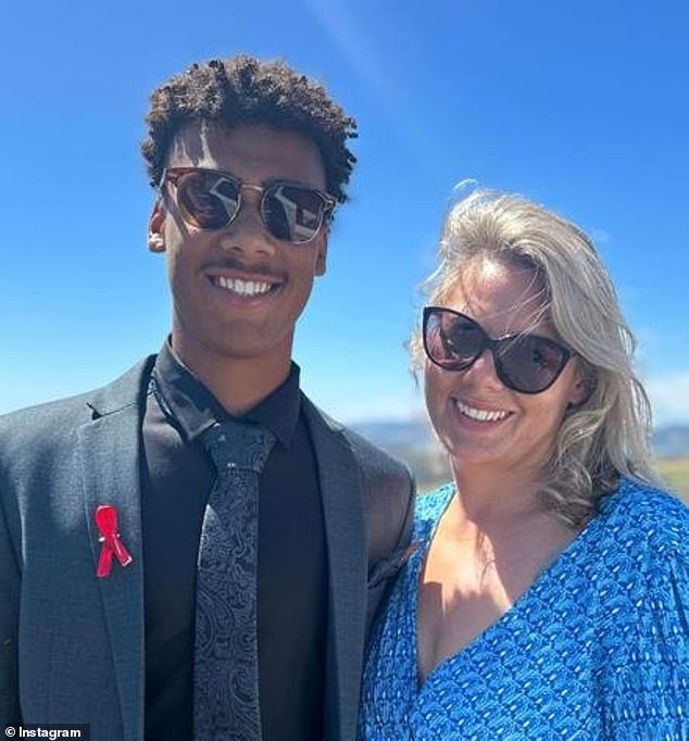 The rising star's mother Alison (pictured with Avery) has been a rock through a tumultuous period for their family