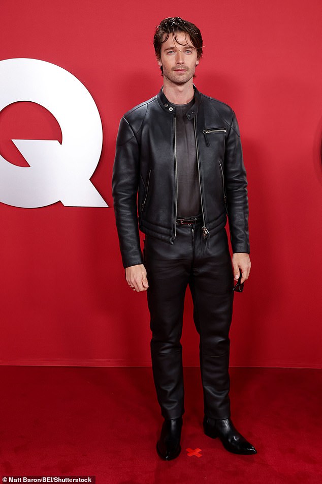 Arnold Schwarzenegger's son Patrick Schwarzenegger, 32, chose an all-leather biker aesthetic