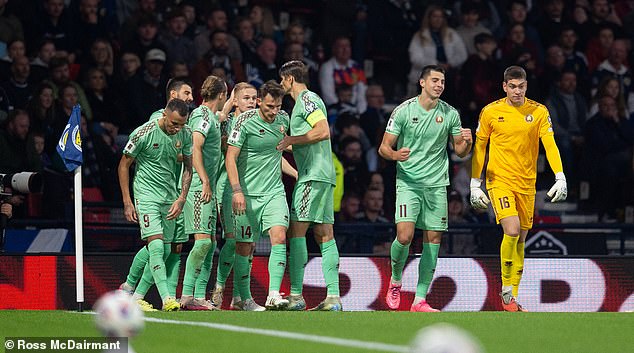 Belarus drew level in the second half and continued to cause panic until the final whistle