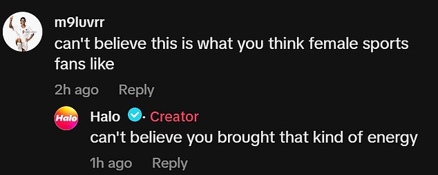 Sky Sports Halo has adopted a fiery tone in response to criticism from commenters online