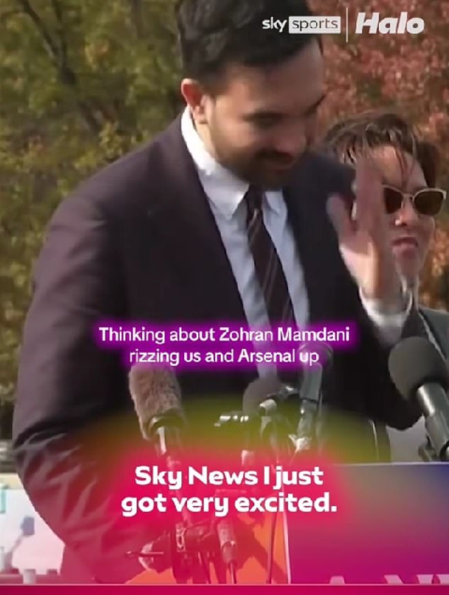 Another post focused on New York mayor-elect Zohran Mamdani 'rizzing up' Sky News