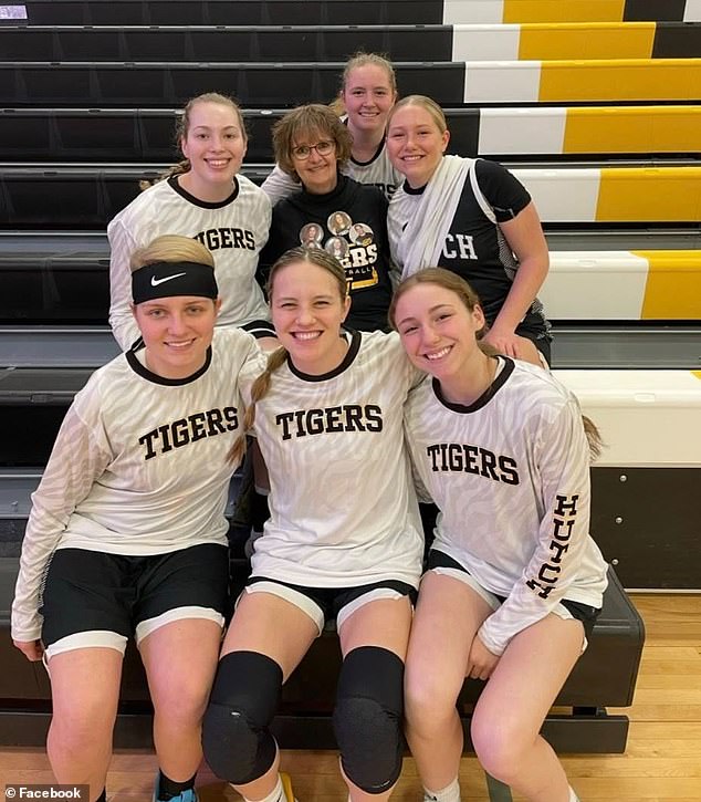 Czech (bottom left) was a varsity basketball player at Hutchinson High School in Minnesota. She graduated in 2023 and then completed a 10-month welding technology program