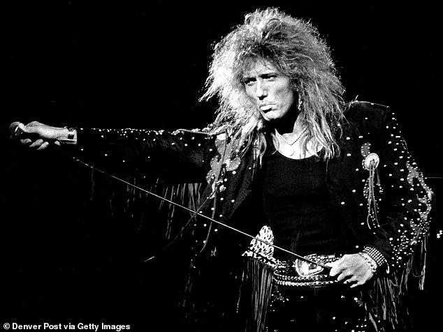 'The last few years it has become very evident to me that it's time really for me to hang up my rock and roll platform shoes and my skin tight jeans ,' he declared (pictured in 1988)