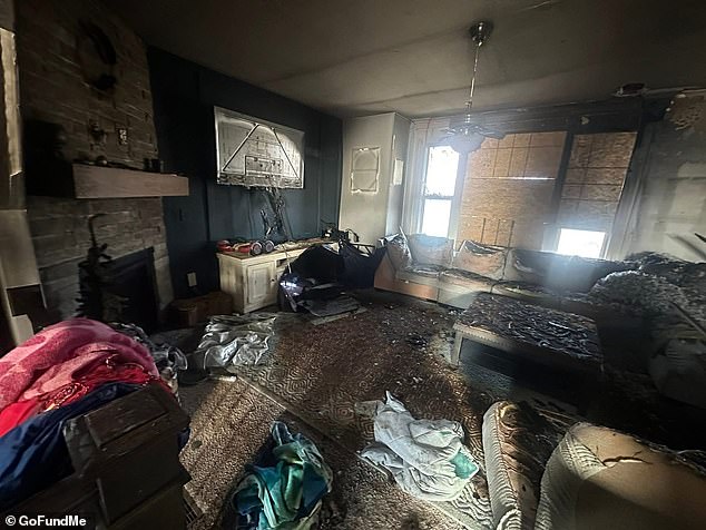 The neighbors of the Mahomes' friend was destroyed after a s'mores maker caught fire