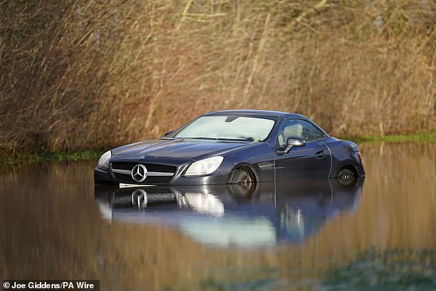 Aviva says that motors caught up in flooding on average suffer £6,638 worth of damage - and 60 per cent of claims result in a write off