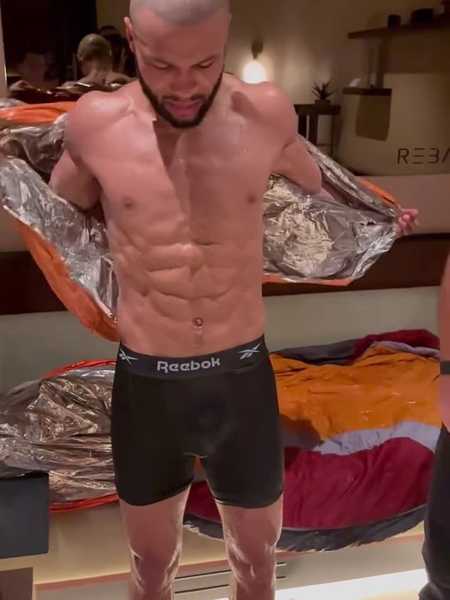 The foil material helps insulate the body and accelerate Eubank Jr losing fluid