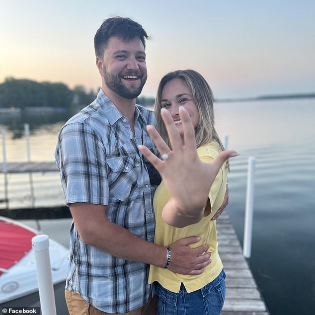 Rachel and Brandon met in middle school and were friends for 15 years before they started dating in 2022. They got engaged in 2023