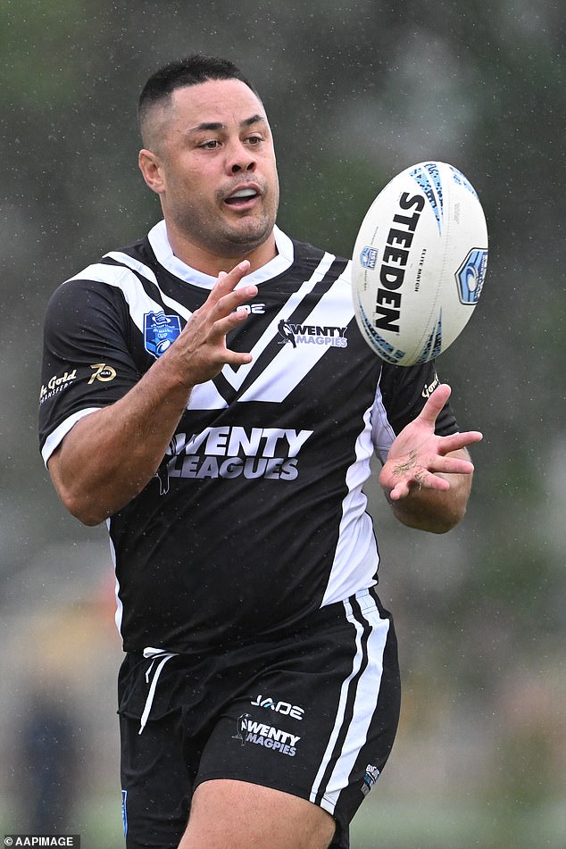 Hayne made his return to the footy pitch earlier this year, after he turned out for the Wentworthville Magpies in the Ron Massey Cup