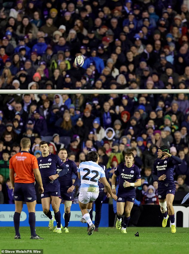 He is one of few players in world rugby who looks just as comfortable marshalling his backline at fly-half as he does running down the wing, and kicked four conversions against Scotland