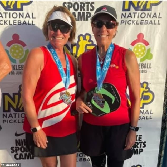 'If you want to try it with the quiet ball, I think it's only fair to the players to give that a chance,' competitive player Barbara Lang (pictured with a friend) told the city meeting