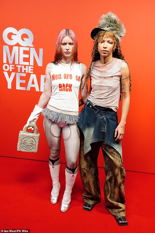 Rhian Teasdale and Lava La Ru showed off their quirky sense of style at the awards
