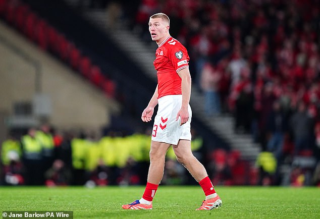 Rasmus Kristensen's second-half sending off proved to be costly for the Danish side