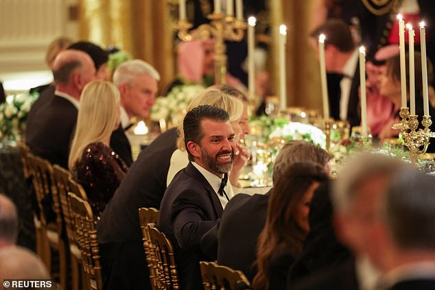 Donald Trump Jr. attended Tuesday night's dinner in the East Room in honor of Saudi Crown Prince Mohammed bin Salman