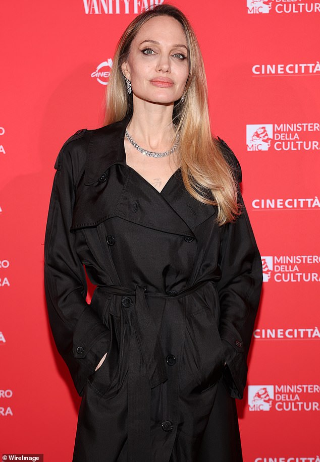 'I still love him dearly and think the world of him,' Jolie said in 2008. 'And I'm proud to have been his wife for a time'; seen in October in Rome