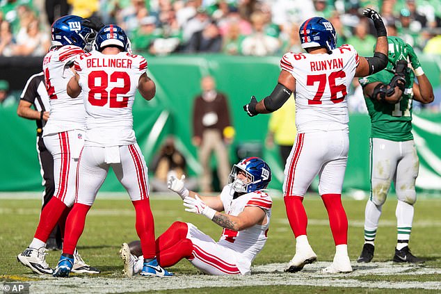 The Giants rookie's season came to an end last month after he suffered an ankle injury