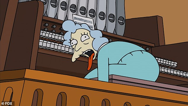 During a church service attended by the eponymous Simpson family, First Church Organist Alice Glick keeled over onto the organ, interrupting Reverend Lovejoy and shocking the congregation