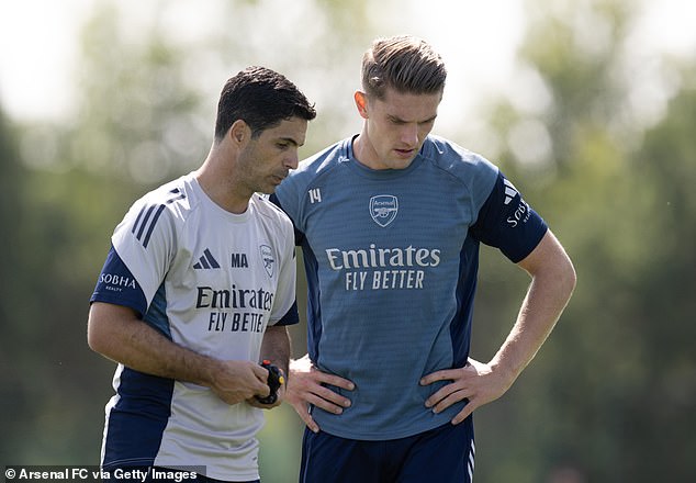 Mikel Arteta seems satisfied with the man he spent £64million on over the summer to sign