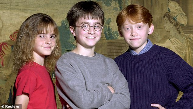 Emma Watson, Daniel and Rupert pictured in 2000 as the original cast