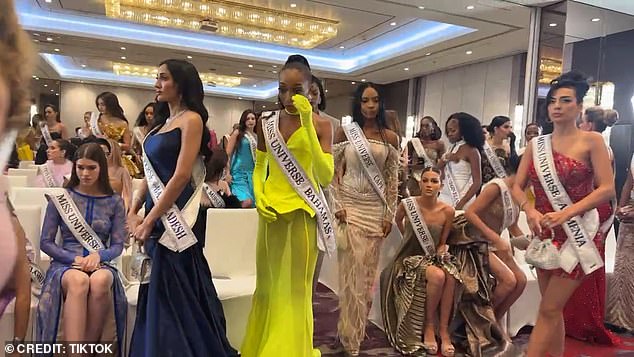 A Miss Universe winner staged a mass walkout from on of this year's events in solidarity with Miss Mexico when the pageant president publicly reprimanded the contestant for showing 'no respect'