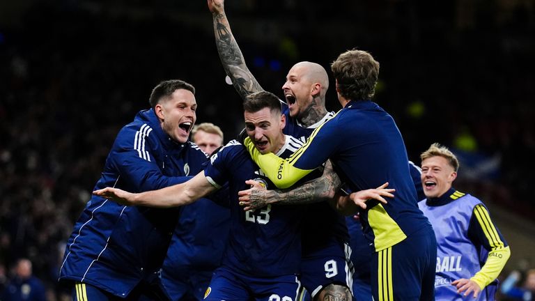Scotland's Kenny McLean scored the final goal. Pic: PA