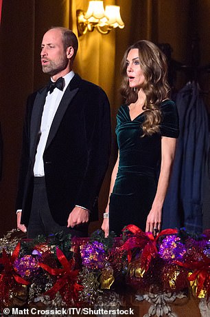 The Prince and Princess of Wales at the Royal Albert Hall for the Royal Variety Performance