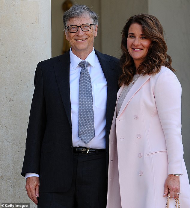 Epstein spoke with Gates' adviser in 2017 about a venture that never materialized - partly because his former wife wanted them to stop speaking. (Pictured: Bill and Melinda Gates)