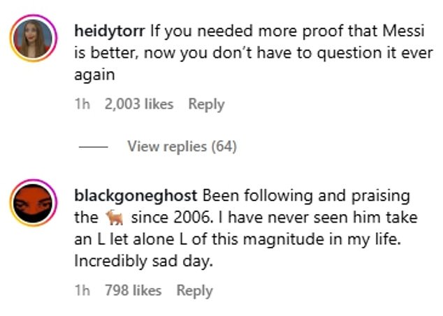 But not all of Ronaldo's fans were happy to see him mingling with the US President