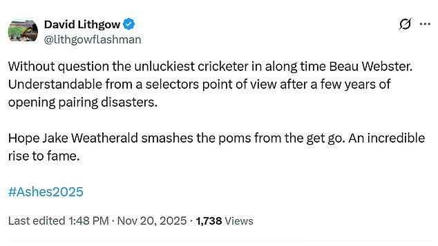 The Tasmanian hasn't put a foot wrong since making his Test debut - but has been dropped