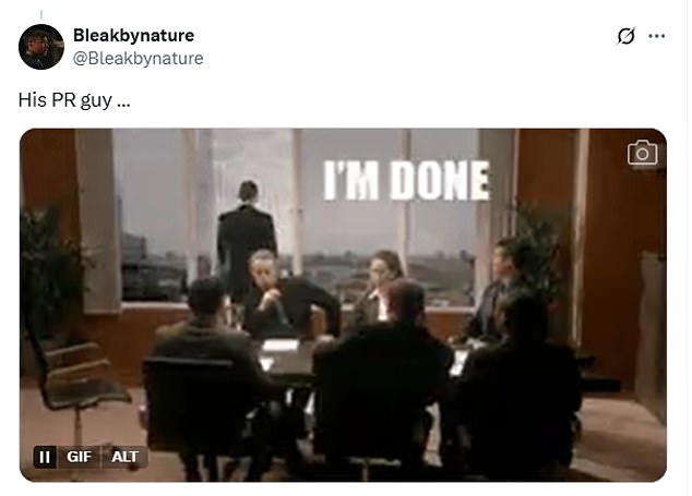 Fans were quick to question Muhammad over the 'insane' comment in the press conference