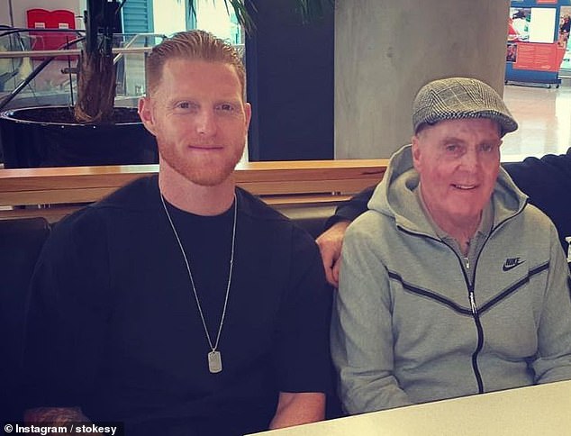 Stokes (pictured with his father) is the only member of England's top six batters to score a Test century in Australia