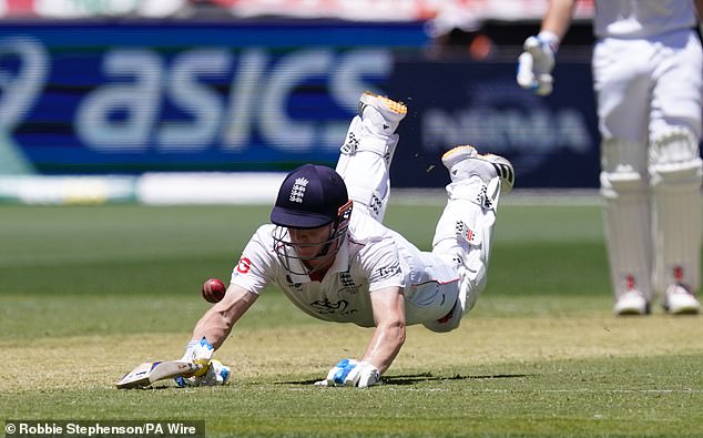 Harry Brook top scored for the tourists with 52 before being caught by Brendan Doggett off Alex Carey's delivery