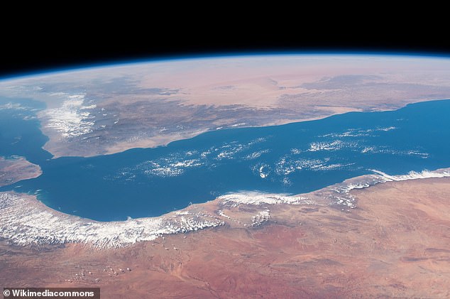 The Gulf of Aden (pictured) is a relatively narrow body of water separating Africa in the south and Yemen in the north - and this is where the split has already begun