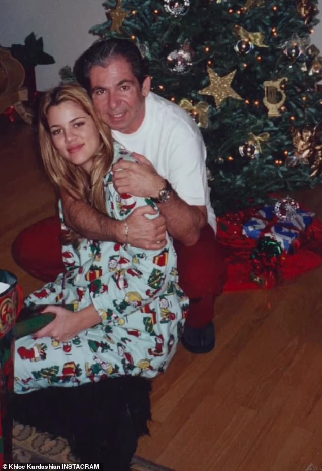 Khloe seen above with her late father Robert - who passed away at the age of 59 in 2003 after  a battle with esophageal cancer