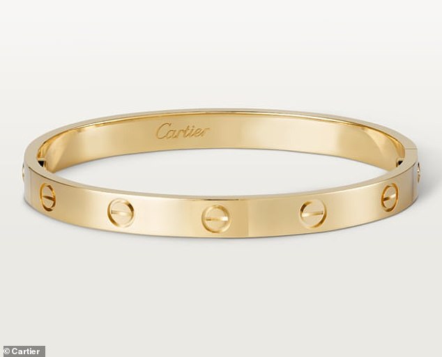 Around her neck, the mom-of-two also sported her diamond-encrusted Cartier Juste un Clou necklace, worth $18,700, and her $7,950 gold Cartier Love bracelet