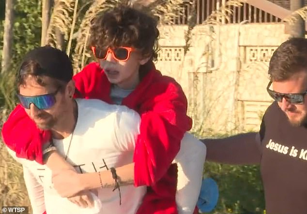 Speck's wish of getting baptized in the Gulf was granted on Saturday when his community rallied around him at Reddington Beach in Florida