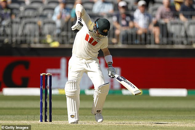 Smith was struck on both the hand and the elbow as he faced England's hostile pace attack