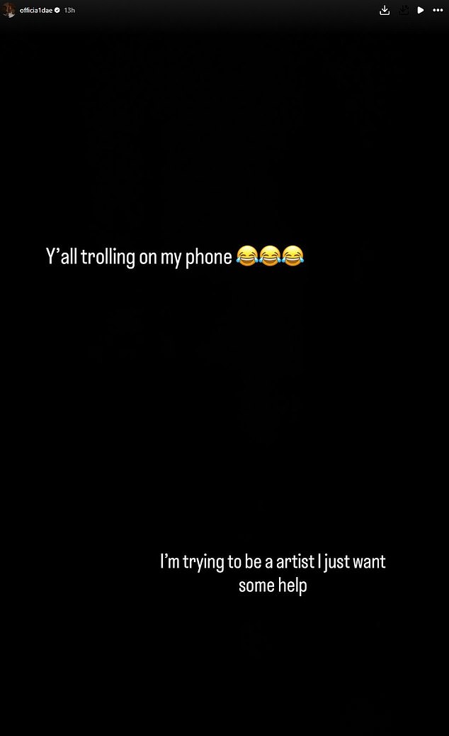 After his post appeared to catch the attention of the Swifties, Barron tried to quell their anger