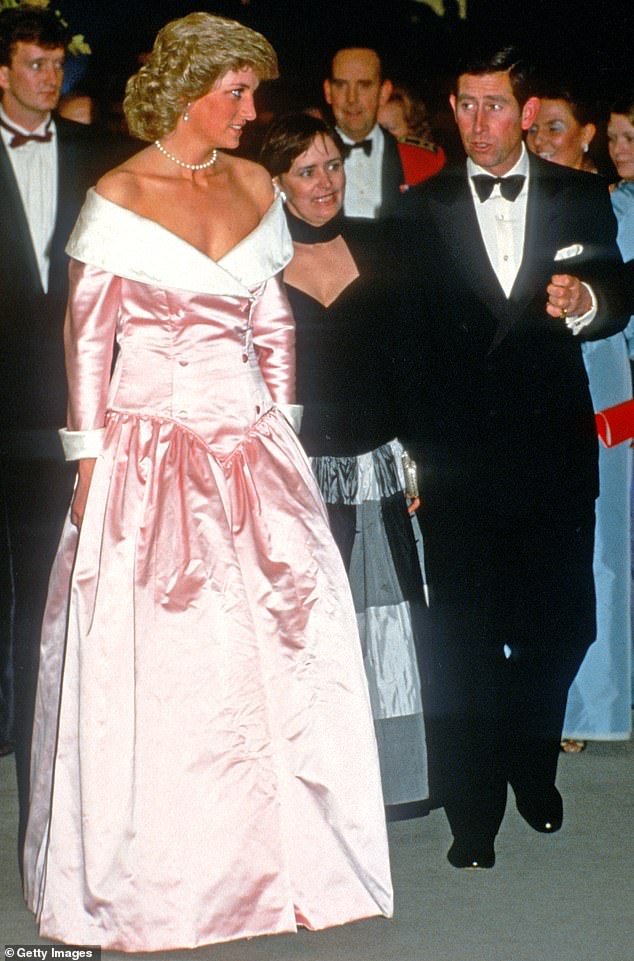 The dress, designed by Catherine Walker, was selected by Diana for a Gala performance by the Royal Ballet at the Berlin Opera House