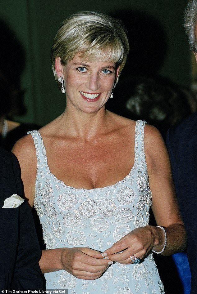 Princess Diana is seen here at a Private Viewing and Reception at Christie's in Aid of the Aids Crisis Trust and The Royal Marsden Hospital Cancer Fund
