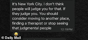 She was later removed