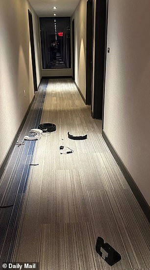 Then in April, Chung appeared to smash a Roomba in her hallway